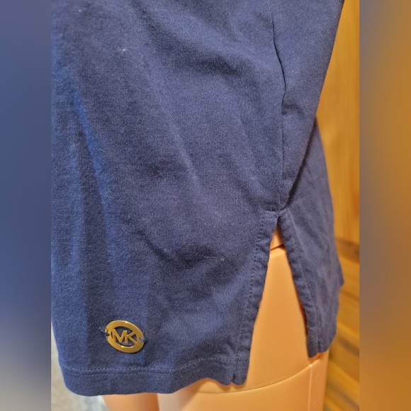 Michael Kors Navy Blue Women's Ruffle SleeveTop - Picture 2 of 4